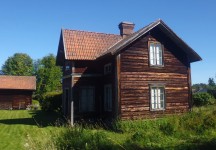 Antigua casa de madera sueco