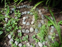 Pebble Spiral Garden Art