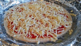 Pizza with Cheese Topping