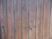 Eenvoudige houten hek