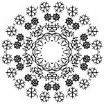 Snowflakes in a circle