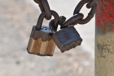 Two Padlocks On A Chain