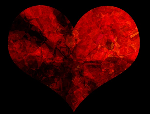 Red Heart On Black Free Stock Photo - Public Domain Pictures