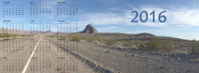 2016 Desert Highway Calendar