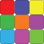9 quadrados coloridos