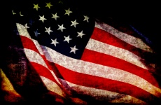 Amerikanska flaggan Grunge