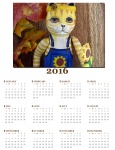 Annual 2016 Calendar of Cat