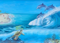 La vie aquatique murale