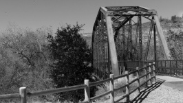 Black and White Iron Horse Bridge
