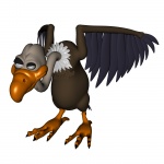 Cartone animato avvoltoio