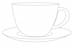Cupa și Saucer Clipart