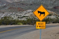 Donkey Crossing Warnzeichen