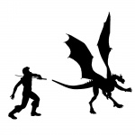 Dragon slayer silhouette