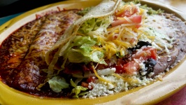Enchiladas och Taco måltid