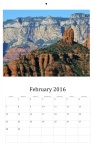 Février 2016 Calendrier mensuel