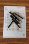 Golf Scorecard a tužky