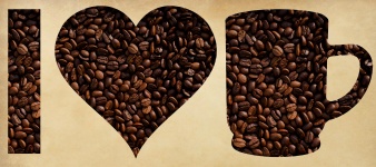I corazón taza de café