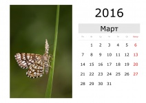 Kalendář - březen 2016 (rusky)