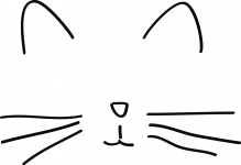 Dibujo del gato minimalista