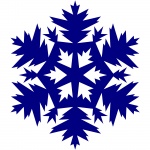 Navy Blue Snowflake