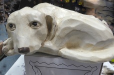 Sad Dog Sculpture