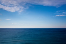Powierzchni morza i horyzont