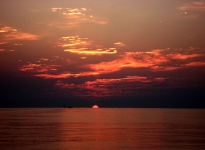 Zachód słońca Zatoki Meksykańskiej