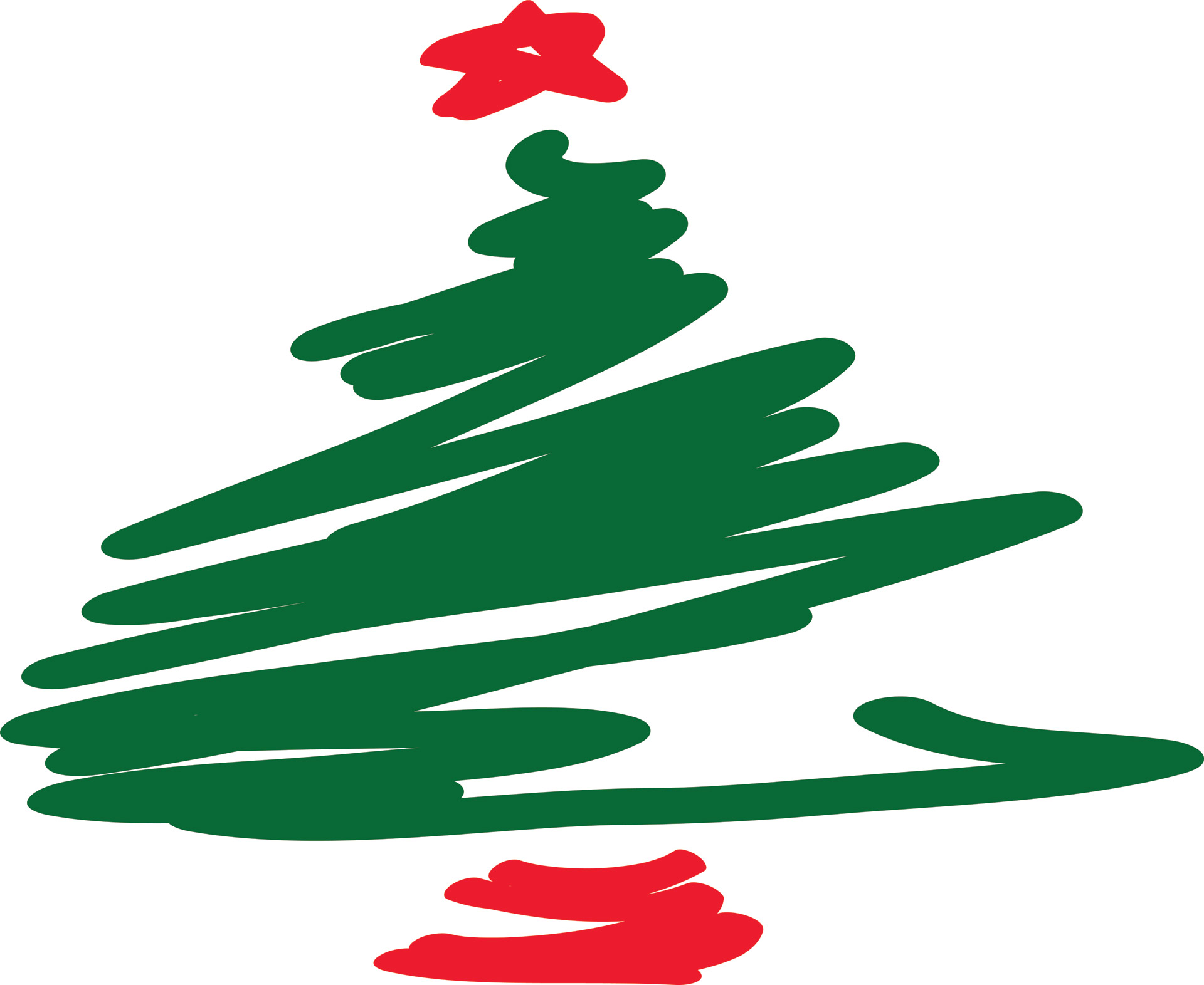 Freehand Christmas Tree Drawing Free Stock Photo Public