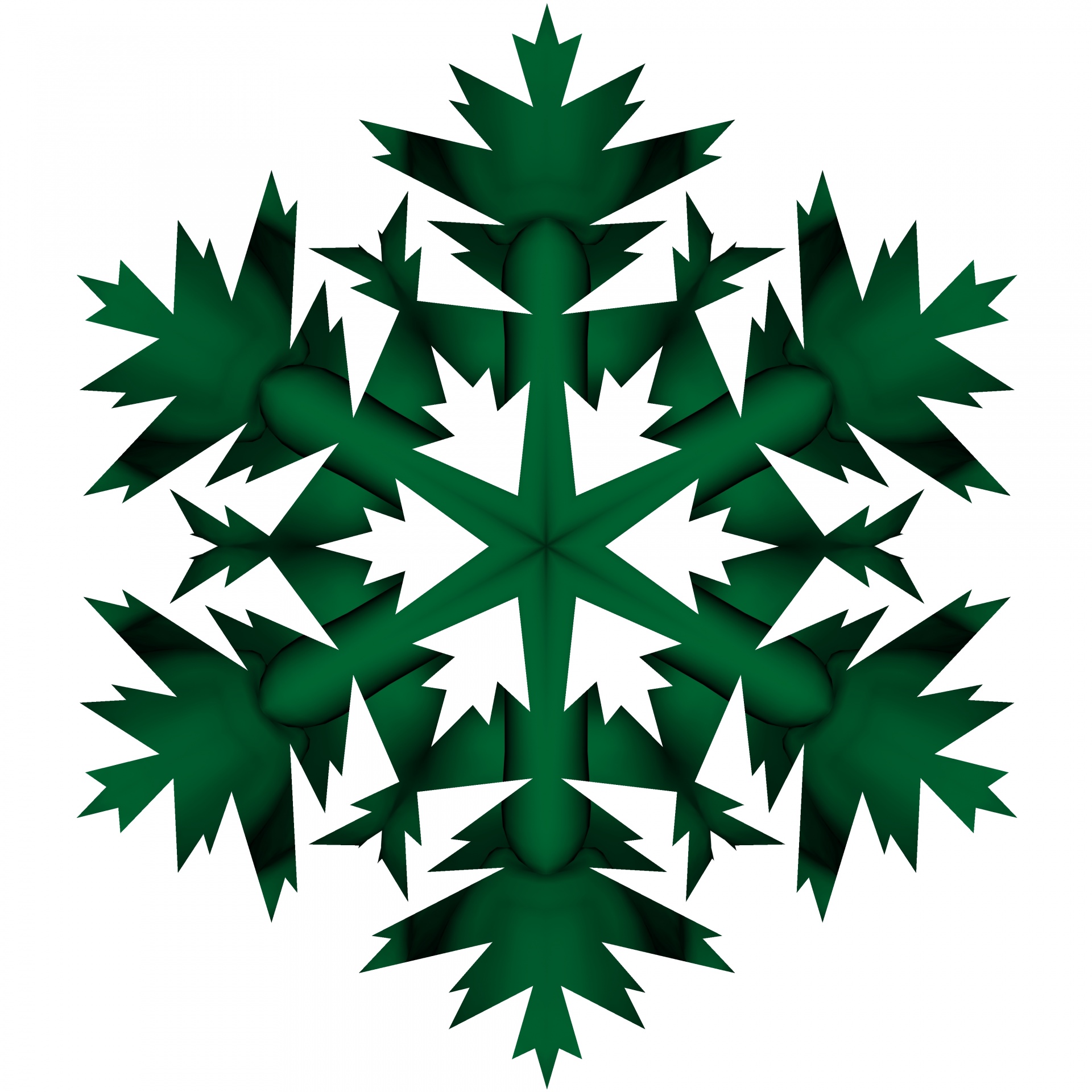 green-snowflake-ii-free-stock-photo-public-domain-pictures
