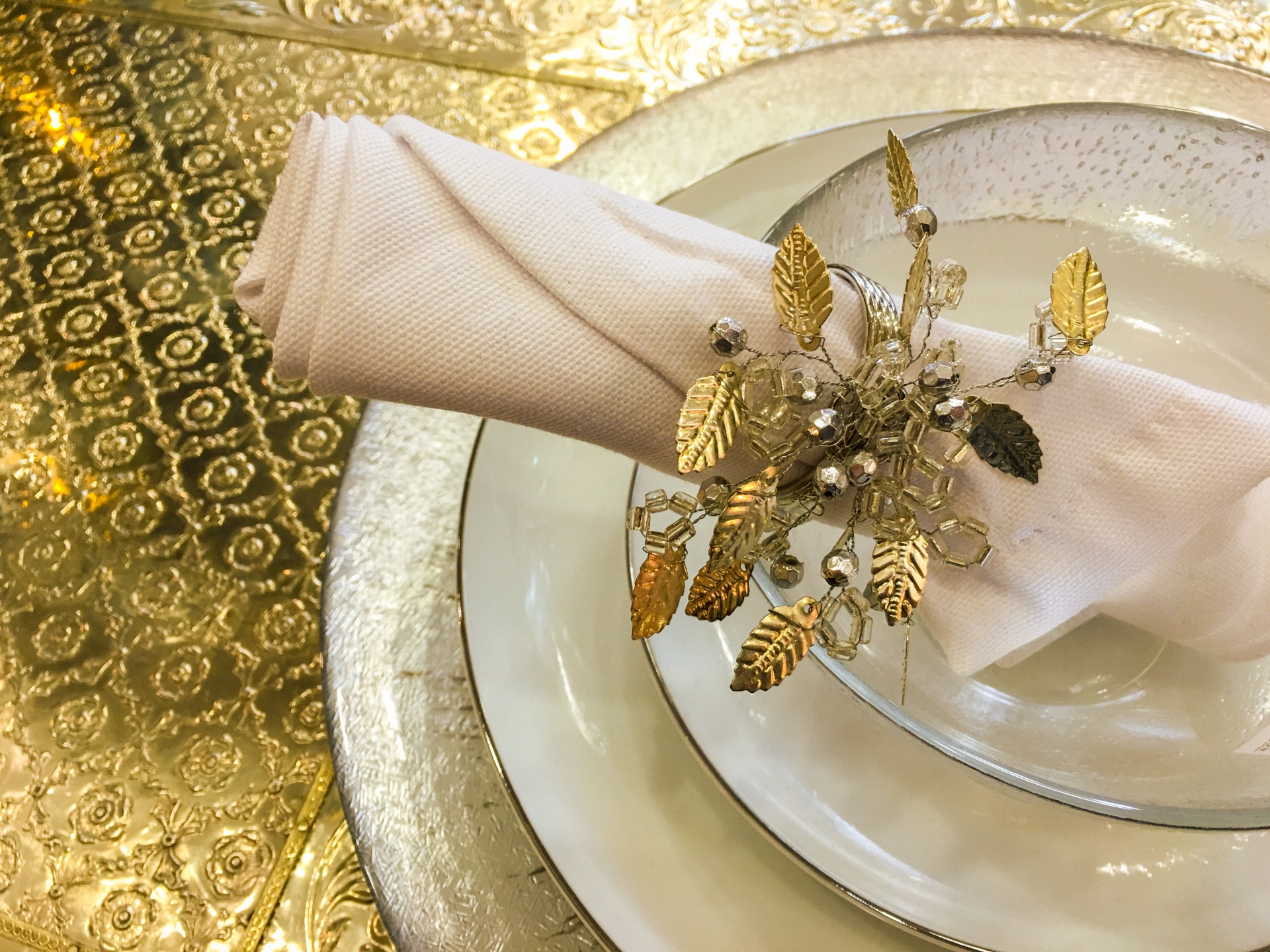 plate-on-luxury-gold-table-free-stock-photo-public-domain-pictures