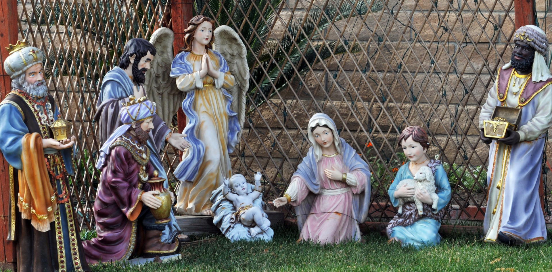 Yard Nativity Scene