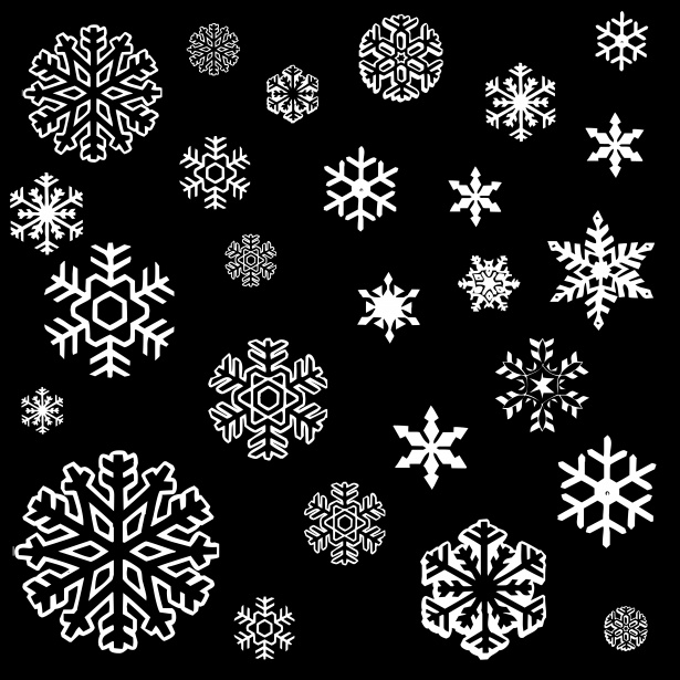 White Snowflakes On Black Free Stock Photo - Public Domain Pictures