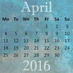 Aprilie 2016 Calendar