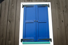 Blue Window Shutters