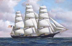 Navio Clipper em Full Sail