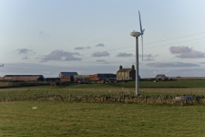 Farmland And Wind Turbine