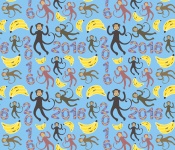 Monkeys seamless pattern