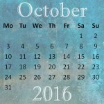 Październik 2016 Kalendarz