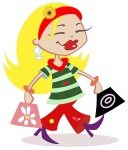 Shopping Donna Clipart