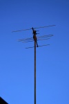 Tv Antenna Against Blue Sky