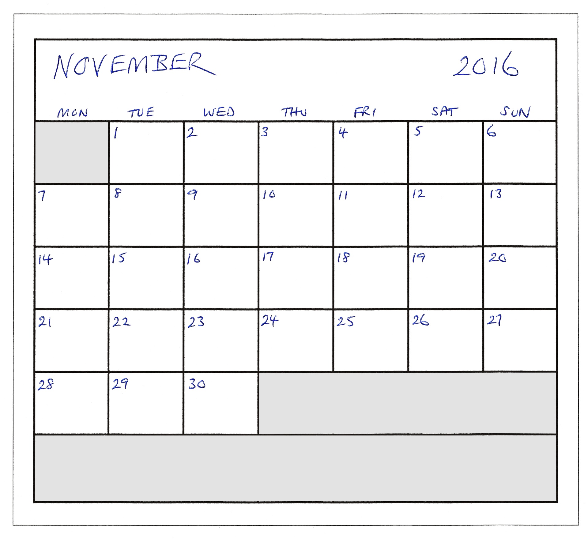 november-2016-planner-free-stock-photo-public-domain-pictures