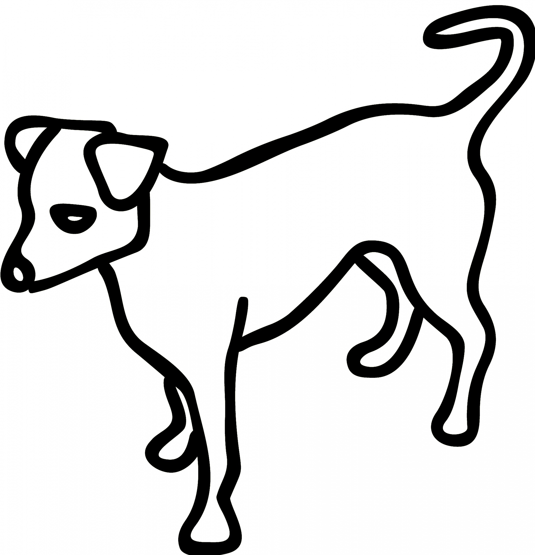 Outlined Dog Free Stock Photo - Public Domain Pictures