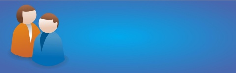 Los usuarios Web banner de visita azul