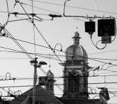 Basel Rács es villamos vezetékek