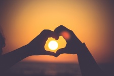 Hjärta och Sunset