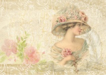 Edwardian Vintage Dame Achtergrond