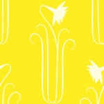 Blumen Gelbe Tapeten-Fliese