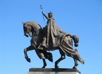 Frankrikes kung Louis IX Statue