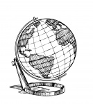 Globe klipartů Ilustrace