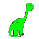 Zielony dinozaur